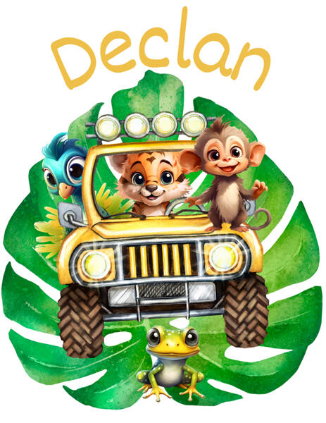 Monkey Animals in Jeep