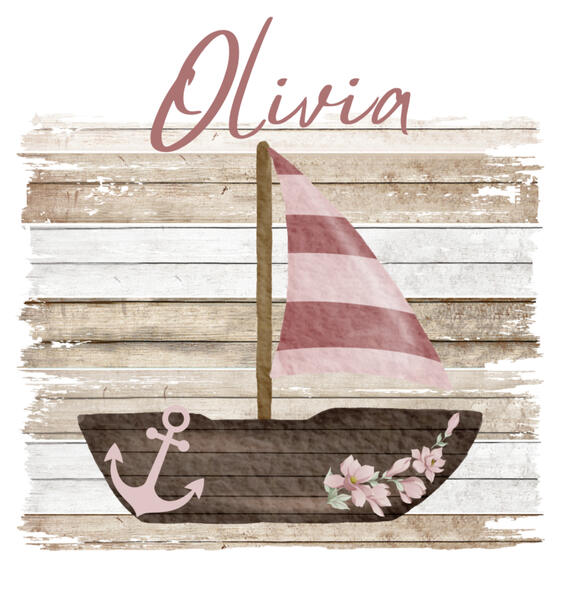 Pink Nautical Ship